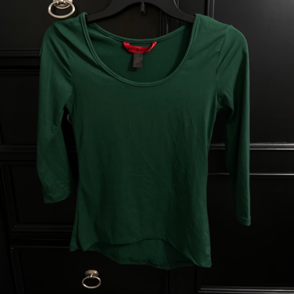 Dark Green Quarter-Length Sleeve Shirt SUPER SOFT